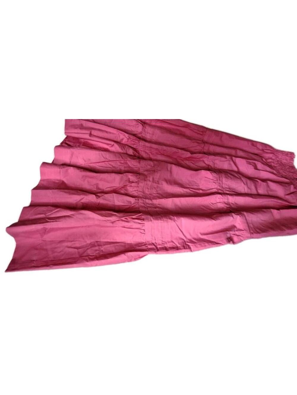 Anthropologie The Somerset Poplin Tiered Maxi Skirt Pink Smocked Pocket XXS NWT - Picture 3 of 13